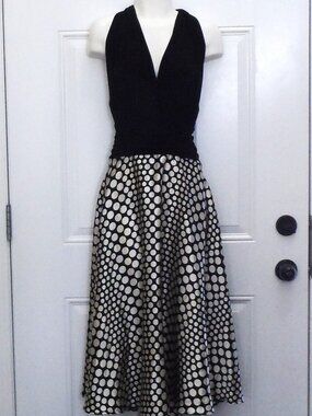 Connected Apparel - Backless sleeveless  Halter Top Stretch  Maxi Dress- sz.16